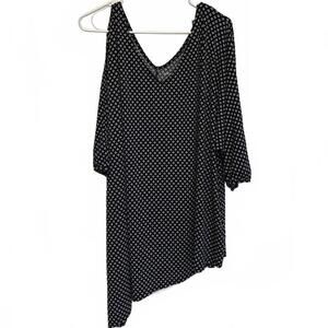 Lane Bryant Asymmetrical One Open Sleeve Tunic Blouse Plus Size 22/24